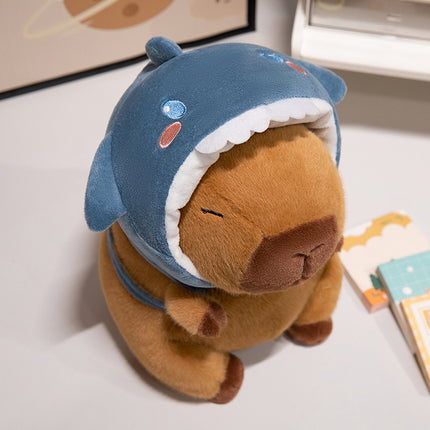 Cross-Border] Capybara Capibala Doll with Headgear Animal Backpack Plush Toy Girl Doll Rag Doll