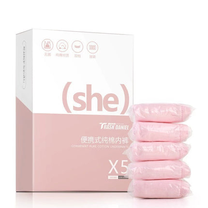 Pure cotton disposable underwear women high waist pregnant women sterilization travel hotel portable wash-free day throw men's boxer pants wholesale