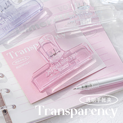 RosyPosy Soft Saw You Clip Transparent Air Acrylic Hand Account Clip Receipt Clip Sealing Clip
