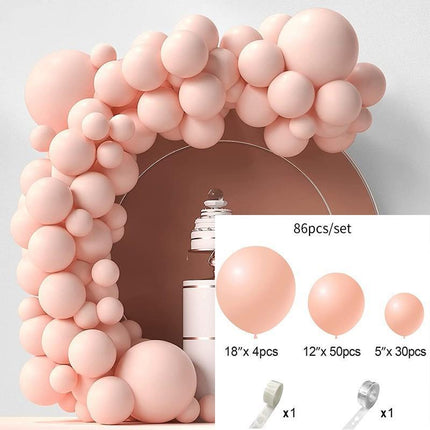 Cross-Border Amazon Macaron Solid Color Balloon Package Wedding Birthday Arrangement Balloon Party Solid Color Matte Set