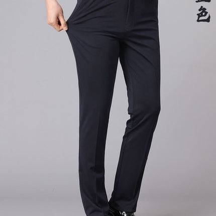 Men's suit pants young and middle-aged men's pants black men's pants slim iron-free business professional pants a generation of hair
