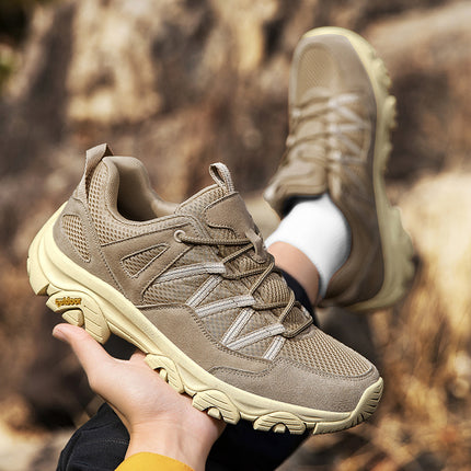 25 Four Seasons Sports Outdoor Shoes for Men and Couples Mesh Breathable Hiking Shoes for Women Off-Road Anti-Slip Hiking Jinjiang Cold Sticky Shoes