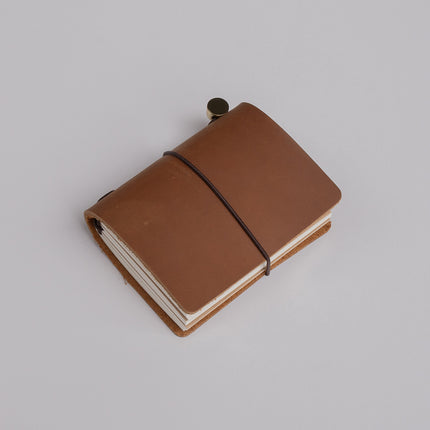 Wholesale Mini Retro Handbook New Notebook Traveler Crazy Horse Leather Portable Small Diary Customizable