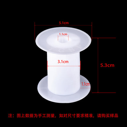 Transparent round I-shaped bobbin bobbin wool fishing line storage cylinder plastic empty coil winding barrel pipe