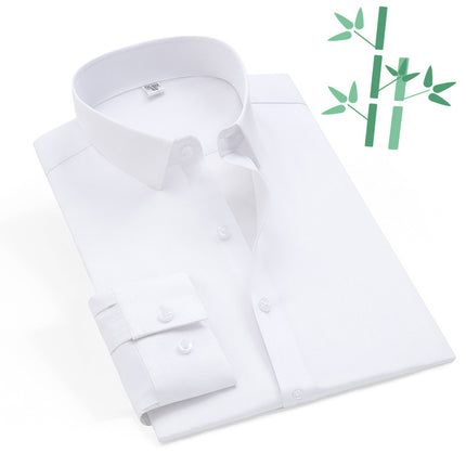 New Bamboo Fiber Men's Shirts, Men's Long-Sleeved Shirts, Business Work Clothes, No-Iron Women's Short-Sleeved Shirts, Women's Professional Shirts