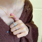 Gold eggplant necklace