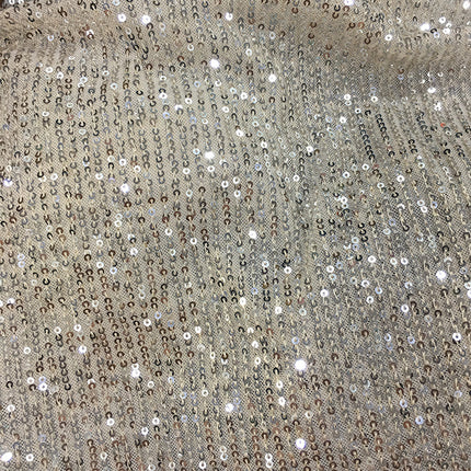 3mm straight sequins embroidered stretch mesh vertical embroidered beads fabric dress wedding dress stage clothing fabric wholesale