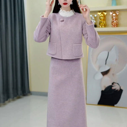 Taro Purple Sweater Suit Set / Ensemble Pull Violet