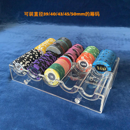 5 transparent thick material with lock chip rack tray storage box can hold 39/40/43/45/50mm chips