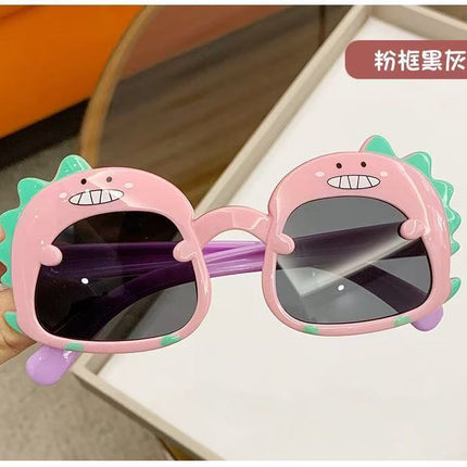Children's Glasses Baby Sunglasses New Cute Little Dinosaur Cartoon Sunglasses Sun Visors Trendy Boys and Girls Sunglasses