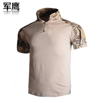 2024 Cross-border Supply G2 Tactical Camouflage Military Fan Frog Clothing Short-sleeved Tactical Cotton Men's Training Wear-resistant Scratch-resistant T-shirt