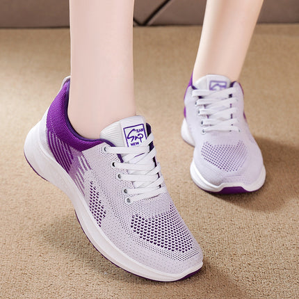 Shoes Women's All-match Spring New Soft Sole Lightweight sneaker Fashionable Lace-up Casual Shoes Fashionable Simple Single-layer Shoes