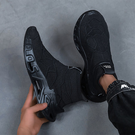 2025 Large Size 46 New Sports Shoes High-Top Fly Woven Mesh Blade Sports Casual Shoes Cross-Border Blade Socks Shoes