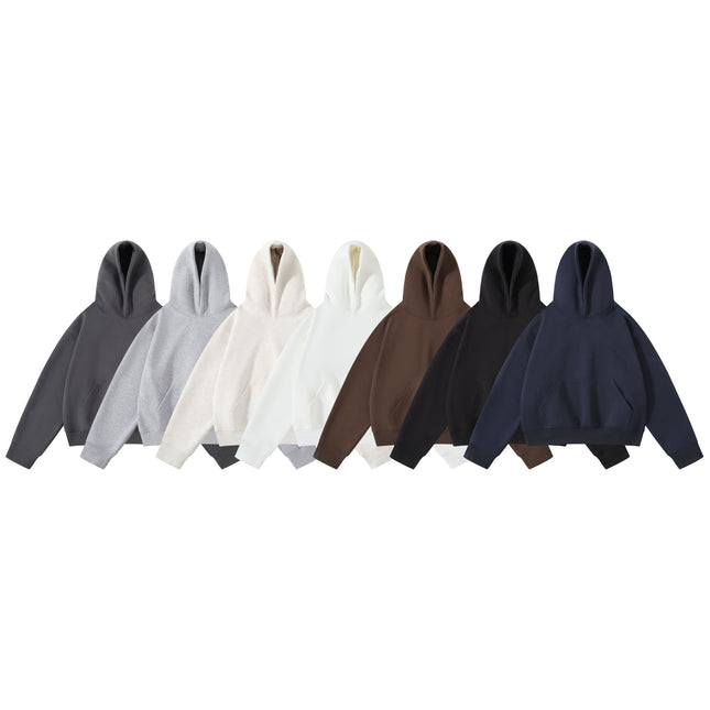 Mr. Song 2025 Spring 420g Short American High Street cleanfit Profile Hooded Sweater Men's and Women's boxy Hoodie