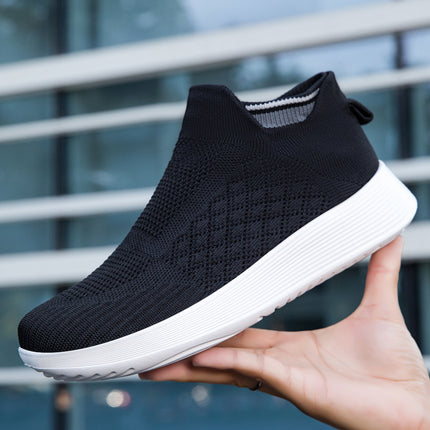 2025 Couple Shoes Men's Shoes Breathable Mesh Slip-On Sports Casual Shoes Stretch Socks Running Shoes Women's Shoes