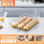 Transparent white layer [can hold 18 pieces] automatically replenishes the position to extend freshness