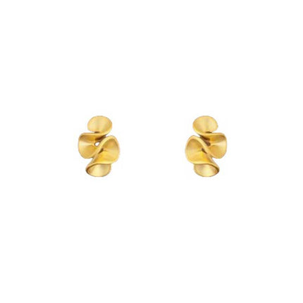 Dumb Golden Earrings Light Luxury High-end Atmospheric 2025 New Explosive Earrings Design Niche Unique Earrings for Women