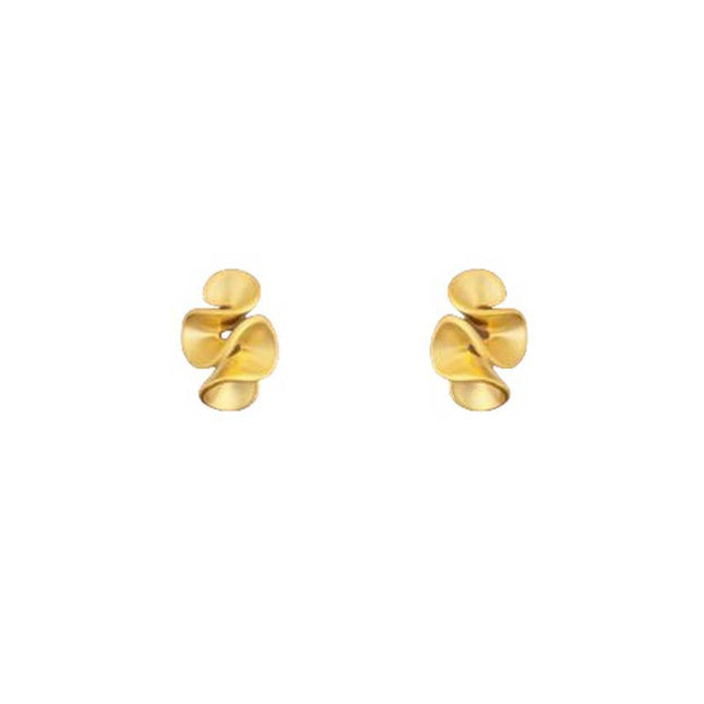 Dumb Golden Earrings Light Luxury High-end Atmospheric 2025 New Explosive Earrings Design Niche Unique Earrings for Women
