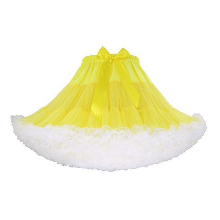 Adult Petticoat Daily Style Ultra-Puffy Nylon Lolita Cloud Petticoat Seamless Marshmallow Violent Puffy Skirt