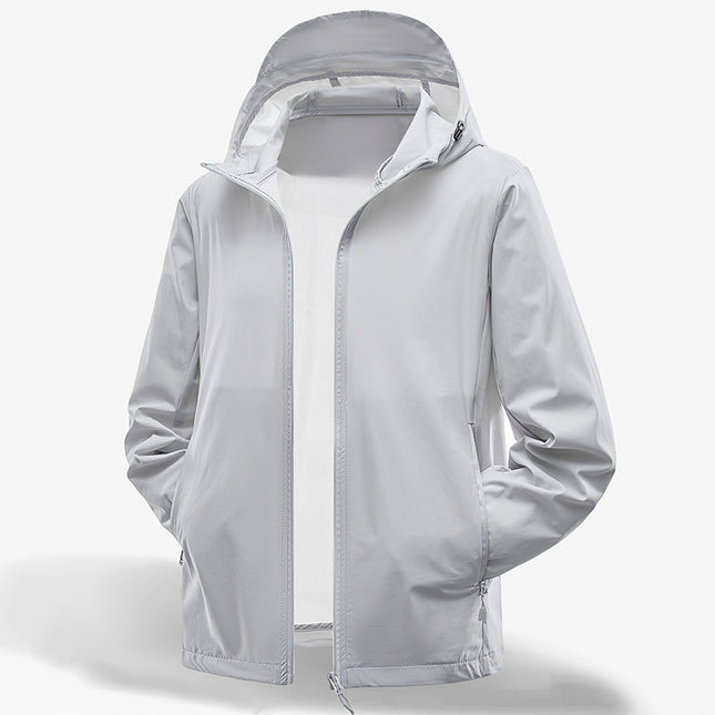 Sunscreen Clothing Men's Summer Ice Silk Thin Breathable Skin Clothing UV Protection Outdoor Fishing Sunscreen Clothing UOF50