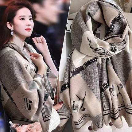 Shawl with summer women's air-conditioned room office blanket Yifei with fashion Joker high-end sense scarf wholesale