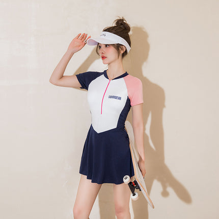 Swimsuit Women's Summer 2024 New Sporty Style Conservative Dress Style Sexy Pure Desire Casual Hot Swimsuit suit