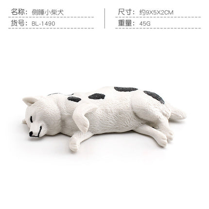 Cross-border Children's Cognitive Simulation Pet Dog Model Sleeping Posture French Bulldog Chai Dog Decorative Ornament Toy