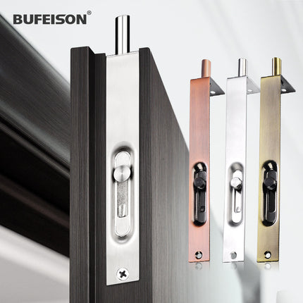 Wooden door ground bolt stainless steel up and down concealed old-fashioned door bolt door security door mother door world ground bolt lock