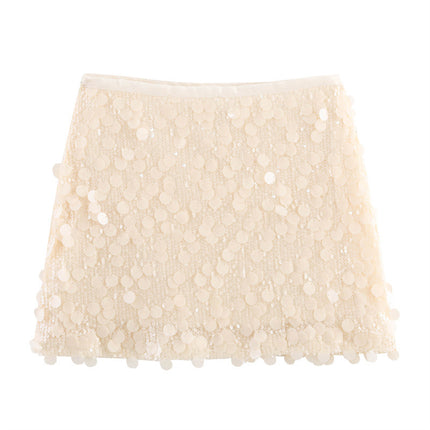 Saw Aliexpress Independent Station Women's European and American Style Sequined Hip Skirt Mini Sexy Skirt 3920139