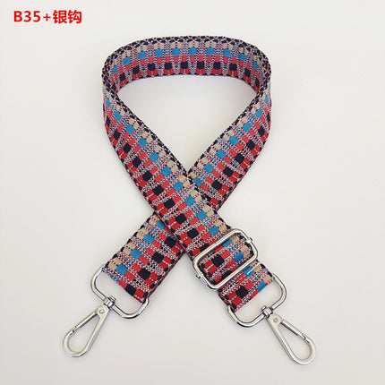 New Shoulder Strap Accessories Woven Strap for Women's Bags Wide Shoulder Strap Single Shoulder Crossbody Extended Strap Adjustable Bag Strap Embroidery Color Contrast