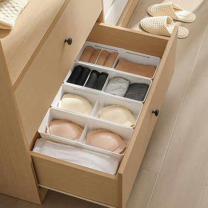 Retractable separated storage box household kitchen tableware drawer storage box multifunctional underwear socks storage box