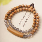 Green sandalwood half bracelet handheld