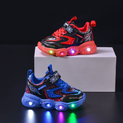 2024 spring and autumn new children's sneaker LED luminous children's shoes 1-6 years old boys casual shoes children's shoes with lights
