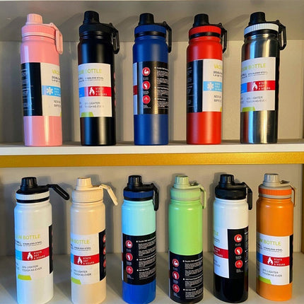 New thermos cup 304 stainless steel double-layer cup portable travel space pot large capacity outdoor sports water bottle