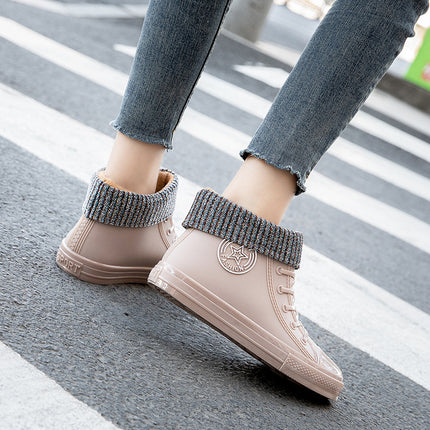2026 Korean Short-Tube Women's Waterproof Non-Slip Boots, Water Shoes for Car Washing, Outdoor Use, Student Rubber Shoes, Export Rain Shoes