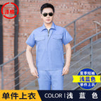 Summer thin light blue short-sleeved top (single top) / 160/s (42.5-50kg )