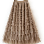 Light khaki / M (17 rows of skirt length 85cm wide)