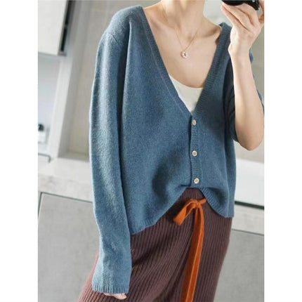Knitted Wide-Leg Pants for Women, High-Waisted Straight Casual Pants, Loose Thickened Floor-Length Knitted Pants for Outerwear