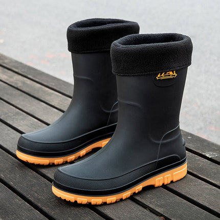 Cross-border rain boots men's new rain boots men's short rain boots non-slip kitchen fashion water shoes fishing rubber shoes