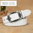 Silver buckle-white / 105cm