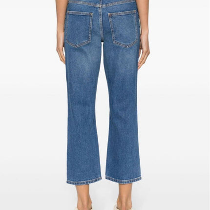 Women's TB light blue Elegant Commuting High Waist Stretch Cotton Comfortable Elegant Style Micro Crop Jeans