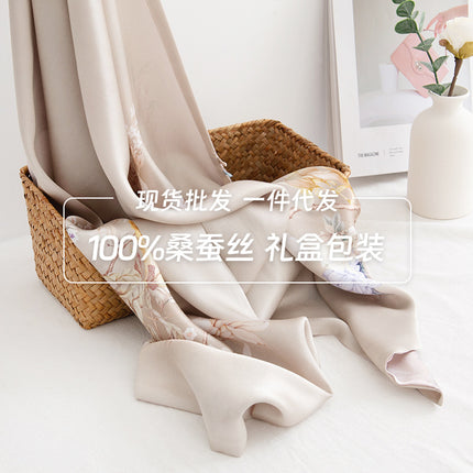 Carefully Selected Gifts for Mom and Mother-In-Law, Mulberry Silk Scarf, High-End Scarf, Double-Sided Scarf for Women