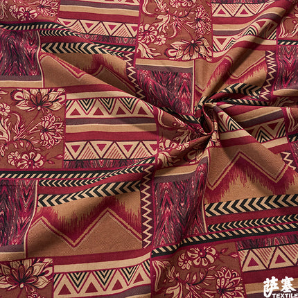 Hemp Cotton Digital Printed Fabric Yunnan Lijiang Retro Bohemian Fabric Hotel Pillow Bar Tablecloth