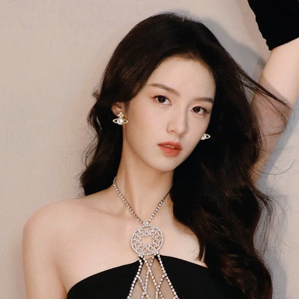 Golden Saturn Niche Design Earrings with a Light Luxury and High-End Feel, Unique and Stylish Earrings, 2025 New Popular Ear Accessories