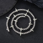 silver Fluorescent Black Panther Necklace / 16inch（40cm）