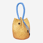 Yellow screw bucket bag + (blue hand rope)