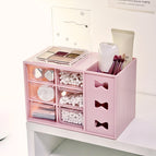 Bowknot six-grid pen holder storage box powder (48/box)