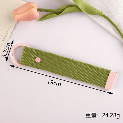 New 32mm Japanese and Korean Ins Style Dopamine Color DIY Keychain Ribbon Lanyard Embroidered Canvas Strap Korean Strap