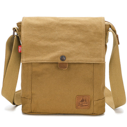 Casual Canvas Bag New Crossbody Backpack Small Square Bag Vertical Flat Bag Korean Style Shoulder Bag Fashionable Crossbody Bag
