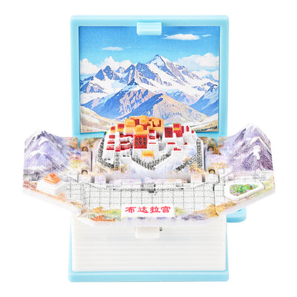 3D pop-up book Taishan folding bomb book Shandong Wuyue exclusive tourism souvenir creative key chain pendant